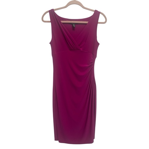 Lauren Ralph Lauren Dresses & Skirts - Lauren Ralph Lauren Sleeveless Sheath Dress Slimming Stretch Pink Size 8 Petite